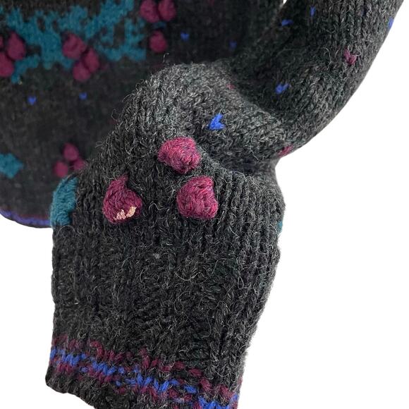 Vintage Woolrich Pure Wool Knit Holiday Swan Wreath Sweater Womens Small AS IS - Picture 6 of 6